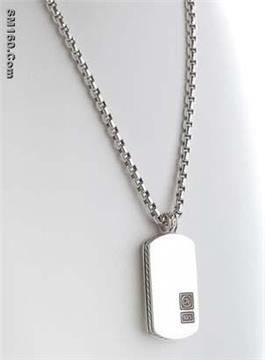 david yurman dog tag,sterling silver dog tag,dog tag necklace