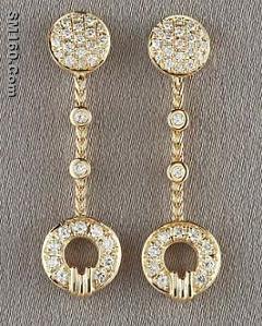 18k gold earing,18k gold studded jewelry