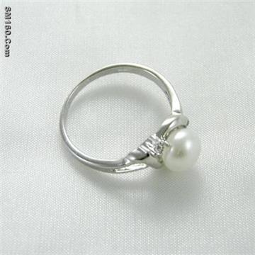 pearl ring,freshwater pearl ring,pearl jewelry,silver ring
