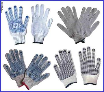 cotton knitted gloves