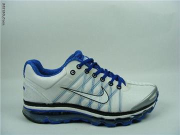 Nike airmax 2009 men shoes white and blue--free shipping