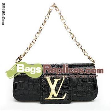 Louis Vuitton Bags Sobe Clutch Crocodile Veins Black M93727