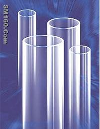 Clear quartz glass tube