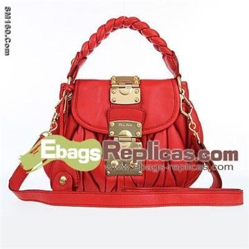 Miu Miu New Single Handle Tote Bag Red miu-48398153