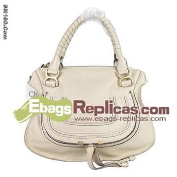 Chloe Marcie Horseshoe Satchel Medium Bag Off-White 280S