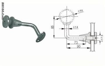 selling stainless steel glass bracket yd-8006