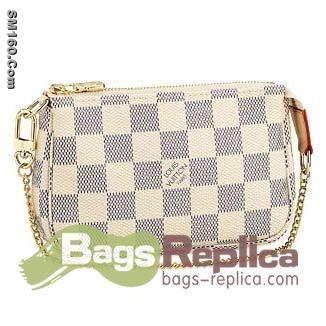 Louis Vuitton Bags Damier Azur Mini Pochette handbag N58010