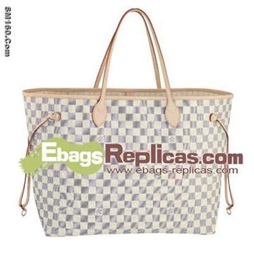 Replica Louis Vuitton Bags and Wallets Damier Azur Neverfull Bag GM N5