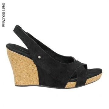 cheap Black Hazel Ugg Sandals