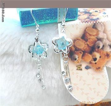 Environmental plating silver earrings