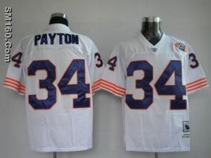 cheap Mitchell & Ness Chicago Bears #34 Walter Payton White Throwback