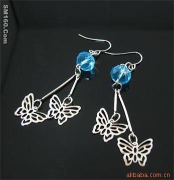 Butterfly type earrings