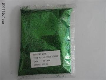 green hexagon colorful decoration glitter powder