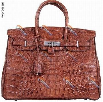 OEM Birkin 35CM Crocodile Leather Handbag Light Coffee B82022BA