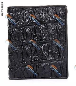 OEM Crocodile Leather Long Wallet Black 092002A3