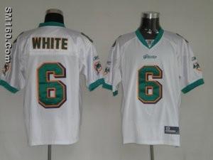 Wholesale Reebok Miami Dolphins #6 Pat White White NFL Jerseys