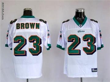 Wholesale Reebok Miami Dolphins #23 Ronnie Brown White NFL Jerse
