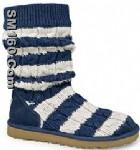 Cheap WOMENS Classic Tall Stripe Cable Knit navy and cream
