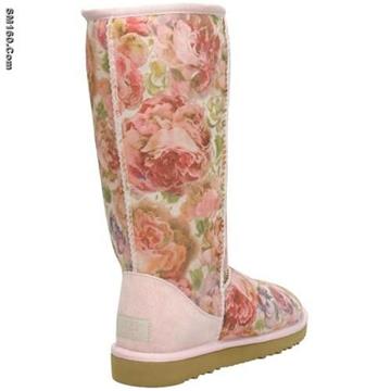 Cheap Blush Classic Tall Romantic Flower Ugg Boots
