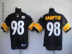 Cheap Reebok Pittsburgh Steelers #98 Casey Hampton Black Team Color NF