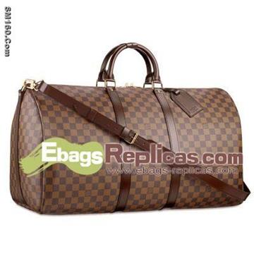 Damier Canvas Keepall Bandouliere 55 Ebony N41414