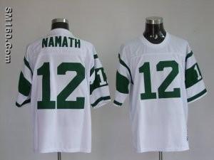 Cheap Mitchell & Ness New York Jets 1968 #12 Joe Namath White NFL Jers