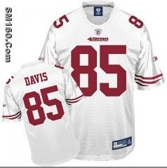 Wholesale Reebok San Francisco 49ers #85 Vernon Davis Home White