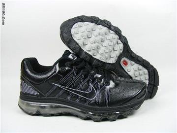 NK airmax 2009 men shoes black and silver--FREESHIPPING