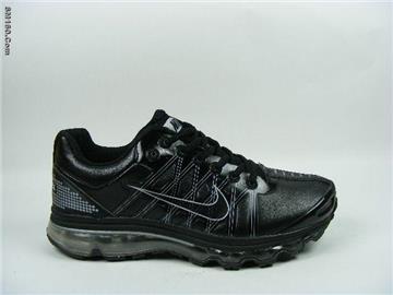 Nike airmax 2009 men's shoes black and silver--free shipping