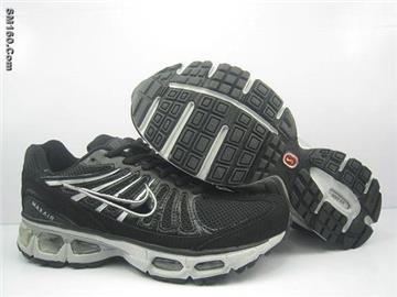 Men's Nike airmax 10k shoes black and silver--Free shipping