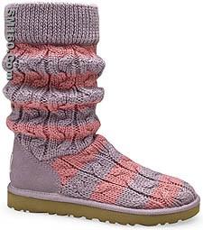Cheap WOMENS Classic Tall Stripe Cable Knit dusty wysteria seashell ro
