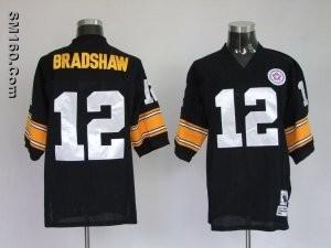 high-quality Mitchell & Ness Pittsburgh Steelers #12 Terry Bradshaw Bl