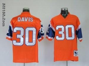 Cheap Mitchell & Ness Denver Broncos #30 Terrell Davis Orange Throwbac