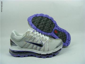 Women Nike shoes airmax 2009 grey and purple--free shipping