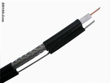 Coaxial cable RG6U with messengered