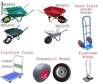 wheel barrow, hand trolley and rubber wheel