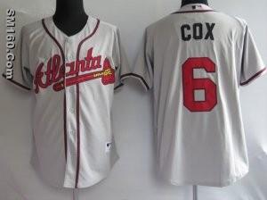 High-quality MLB Atlanta Braves #6 Bobby Cox Road Grey Jersey