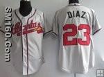 High-quality MLB Atlanta Braves #23 Matt Diaz Road Grey Jersey