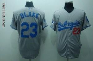 Los Angeles Dodgers #23 Casey Blake Grey Road Cool Base MLB  Jersey