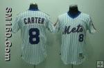 New York Mets 1986 #8 Carter Home White MLB Baseball Jersey