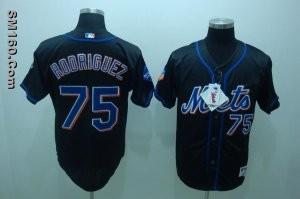 New York Mets #75 Rodriguez Alternate Black MLB Baseball Jersey