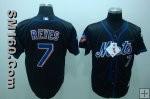 New York Mets #7 Jose Reyes Alternate Black MLB Baseball Jersey