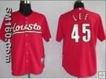 Wholesale Houston Astros #45 Carlos Lee Red MLB Jerseys
