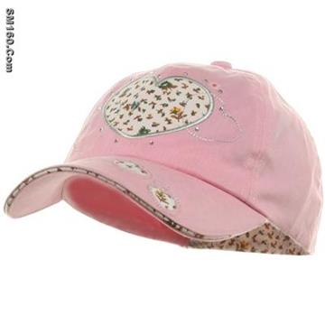 Girl's Brushed Twill Heart Cap
