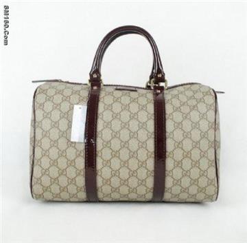 Advanced Gucci Handbag 193603PVC apricot with red brown W33*H22*D17cm