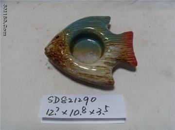 Christmas Ceramic fish candlestick,wholesale price