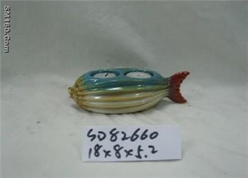 Christmas Ceramic fish candlestick,cheap price