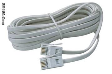 Telephone cable with BT plug