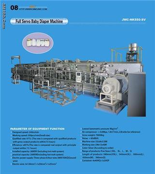 Full servo baby diaper machinery 550pcs/min
