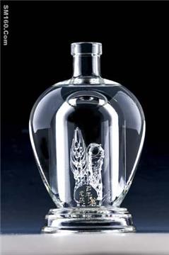 hand made glass bottle